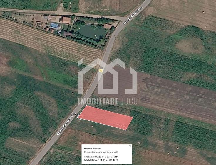 Teren Construcții intravilan de 1000 mp, în Jucu de Mijloc