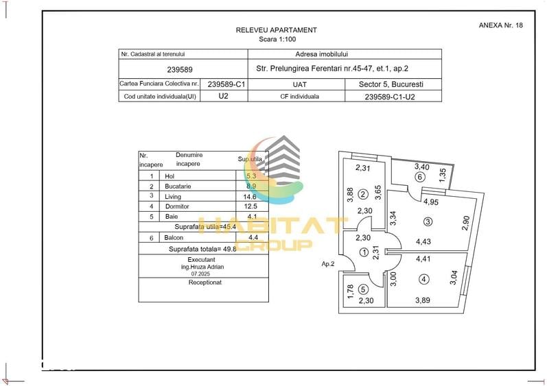 Apartament cu 2 camere în Ferentari