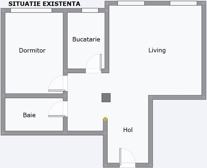 Apartament cu 2 camere decomandat, mobilat în Central