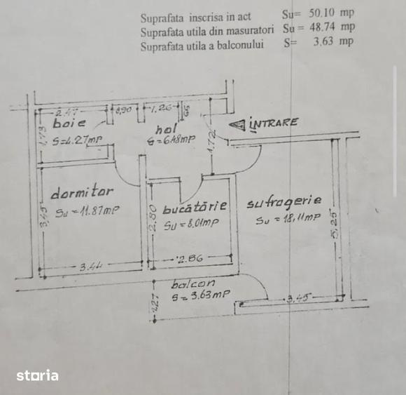 Apartament cu 2 camere decomandat în Far