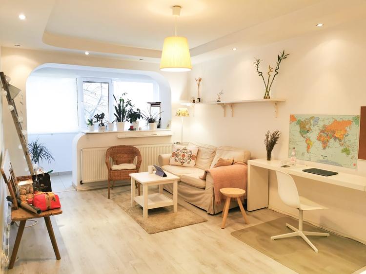 Apartament cu 2 camere semidecomandat, mobilat în Tineretului