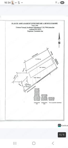 Teren de 5500 mp, în Vernești