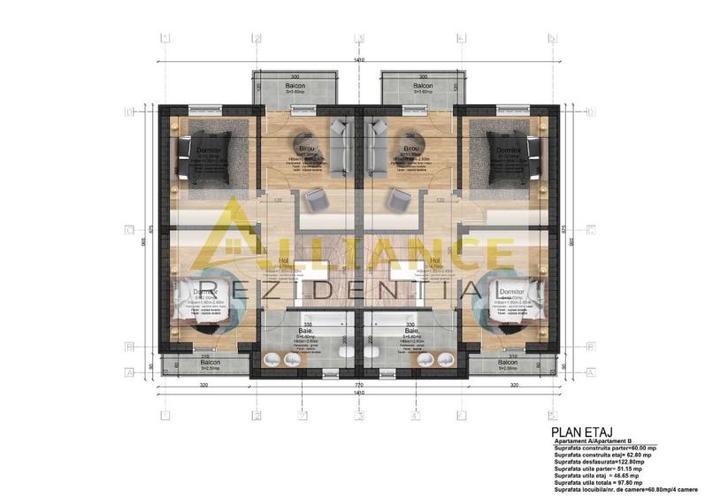 Duplex cu 3 camere cu Canalizare în Berceni