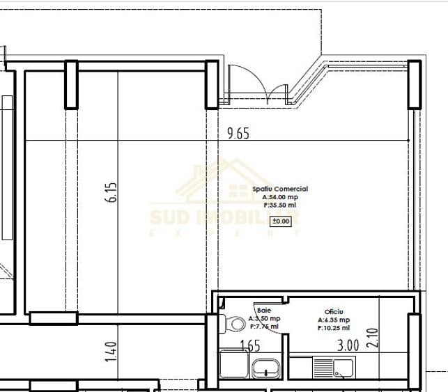 Spațiu comercial, de 62 mp, în Central