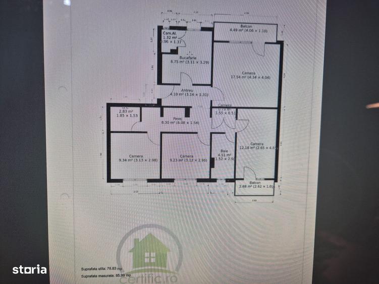 Apartament cu 4 camere decomandat în Malul Mureșului