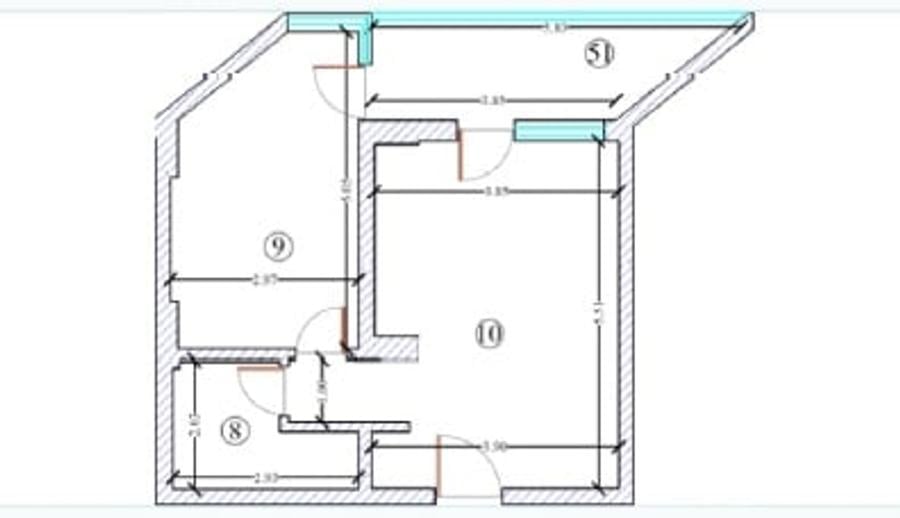 Apartament cu 2 camere semidecomandat în Mamaia-Sat