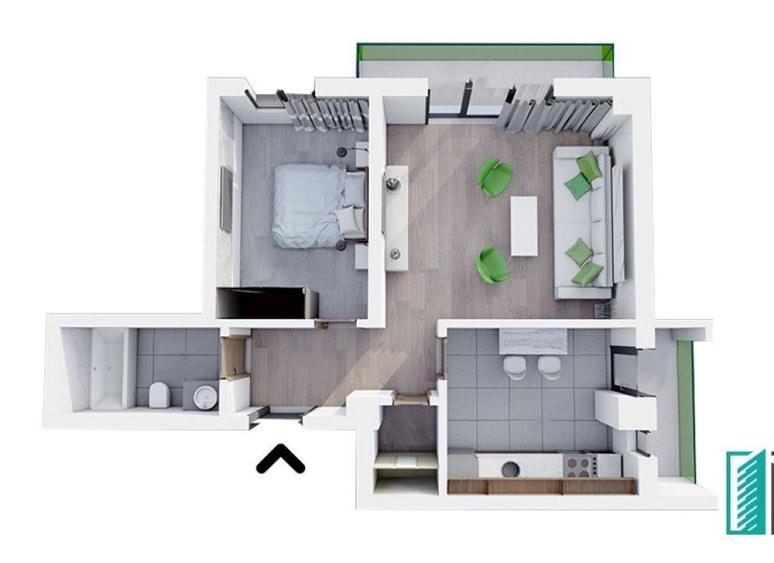 Apartament cu 2 camere decomandat în Bârnova