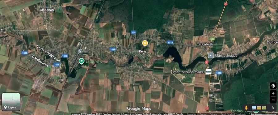 Teren Construcții intravilan de 470 mp, în Periș
