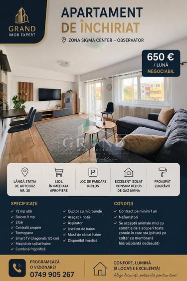 Apartament 3 Camere | Renovat | Balcon 9 MP | Parcare | Petfriendly | Zorilor - 1
