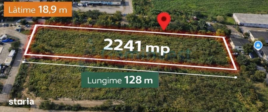 Teren de 2421 mp, în Vest