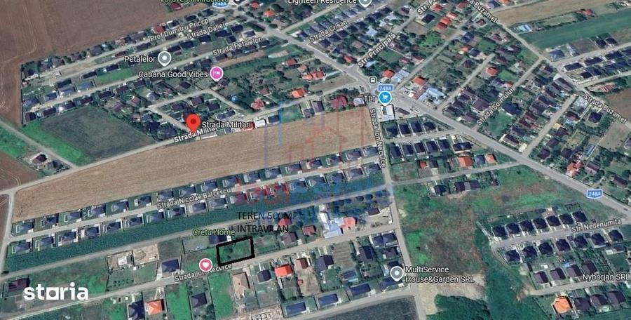 Teren de 500 mp, în Miroslava