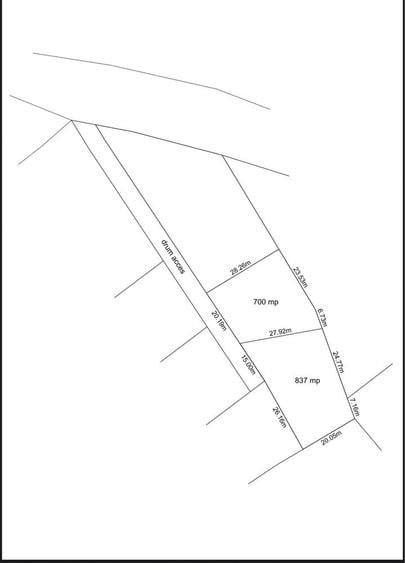 Teren de 837 mp, în Exterior Vest