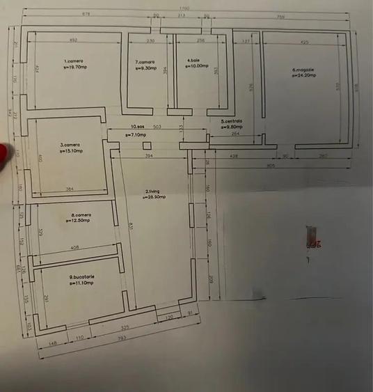 Casă cu 3 camere în Paleu