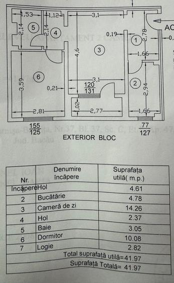 Proprietar - Apartament 2 camere, etaj 1, 45 mp, Cornisa Bistritei - 1