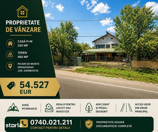 Casă cu 4 camere cu Teren 466 Mp în Dragodana
