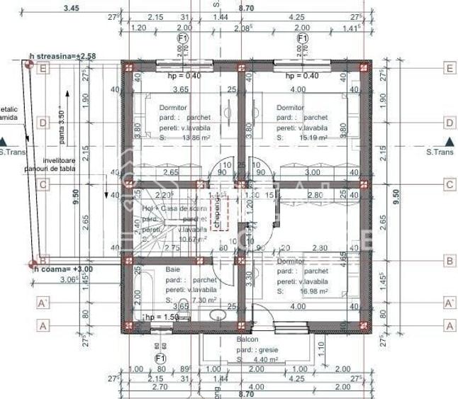 Casa individuala moderna 3 dormitoare terasa carport teren 400