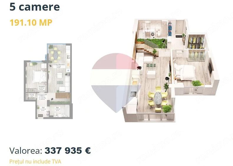 Apartament cu 5 camere decomandat în Filiași