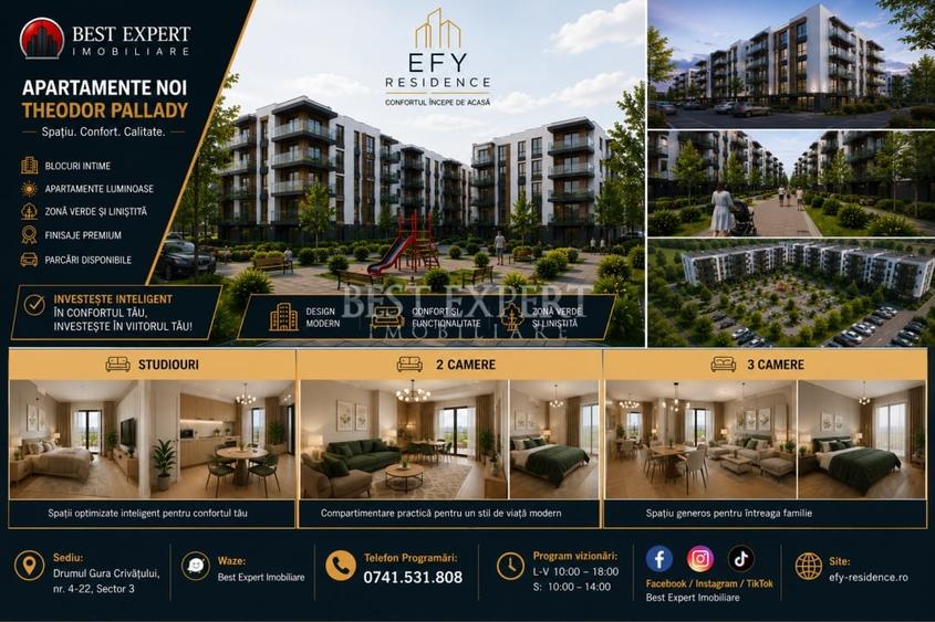 Apartament cu 3 camere decomandat în Theodor Pallady — fotografia 1
