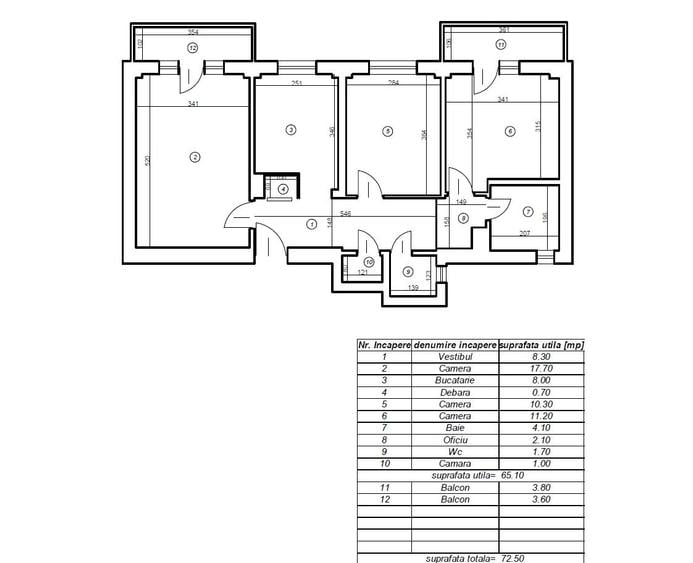 Apartament cu 3 camere decomandat în Crângași