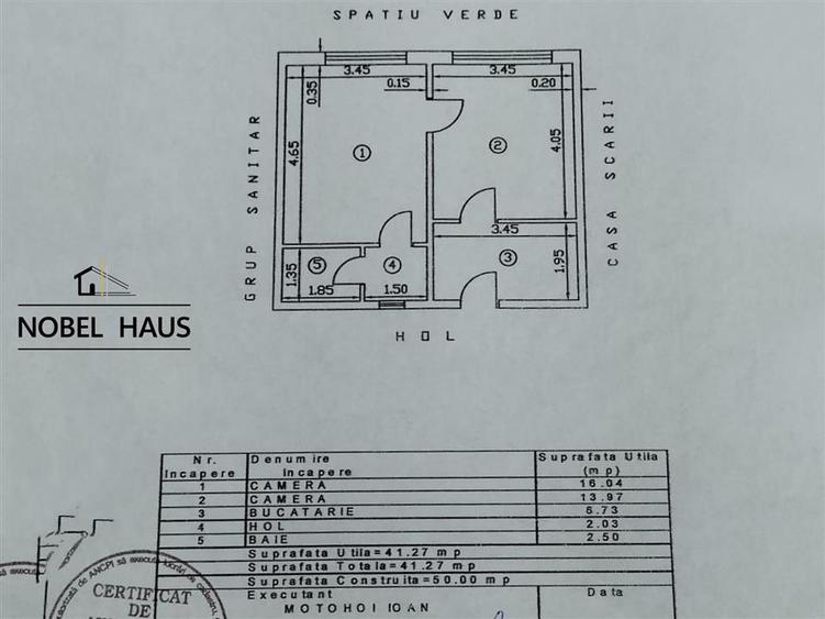 Apartament cu 2 camere nedecomandat în Nord
