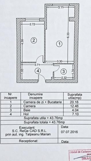 Apartament cu 2 camere semidecomandat, mobilat în Titan