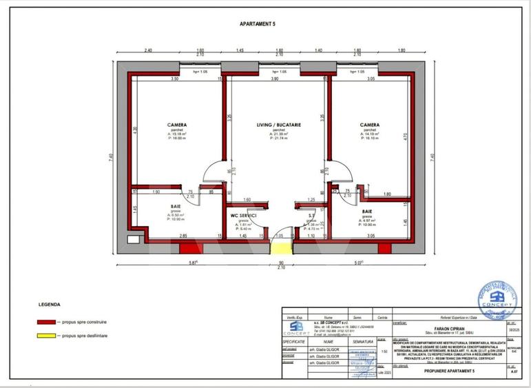 Apartament cu 3 camere în Ultracentral