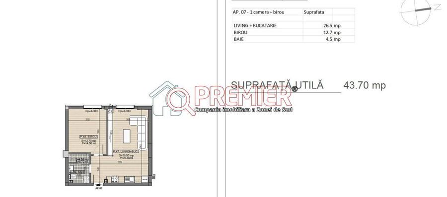 Apartament cu 2 camere în Berceni — fotografia 1