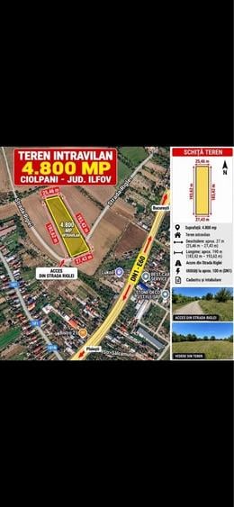 Teren de 4800 mp, în Ciolpani