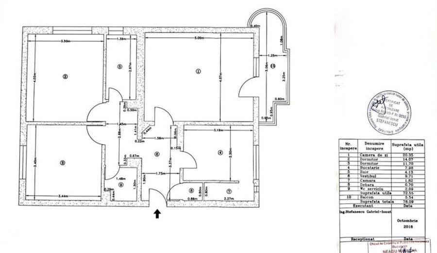 Apartament cu 3 camere decomandat în Unirii