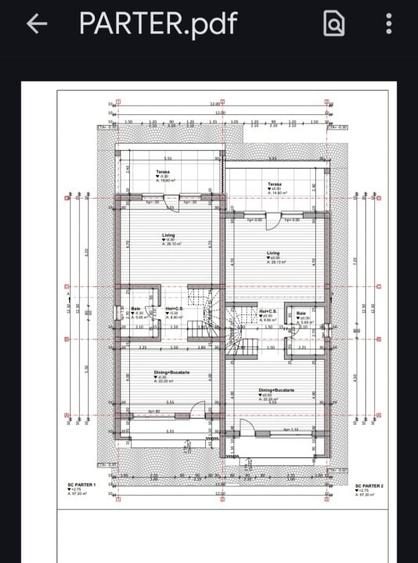 Duplex cu 3 camere cu Canalizare în Exterior Sud