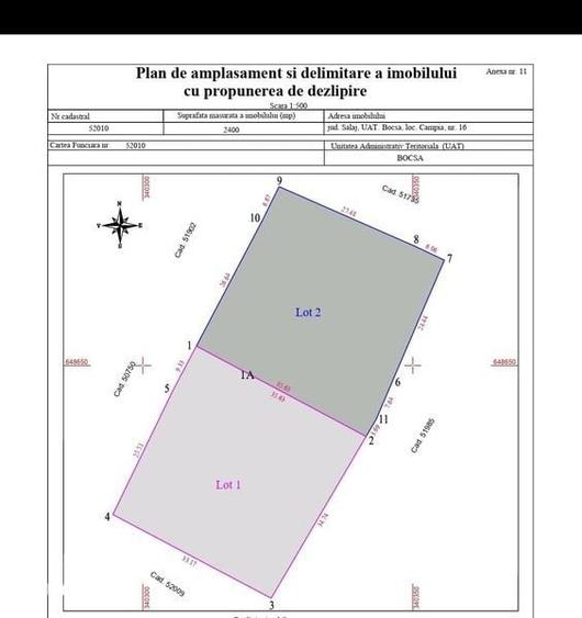 Teren de 1200 mp, în Bocșa