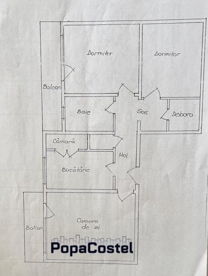 Apartament cu 3 camere decomandat, mobilat în Militari