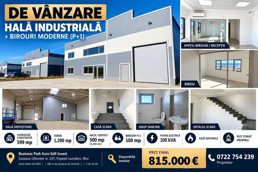 Spațiu industrial, de 500 mp, în Central