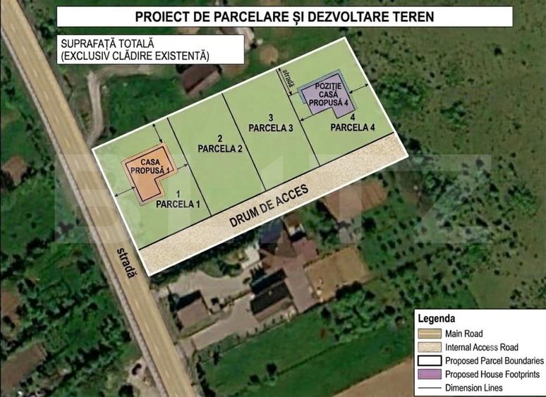 Teren Construcții intravilan de 1200 mp, în Sud-Vest
