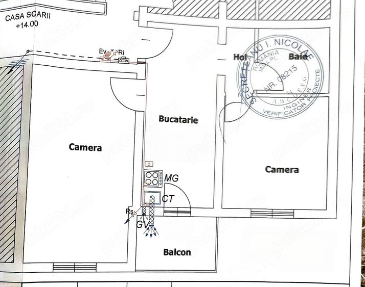 Apartament cu 2 camere decomandat în Aradului