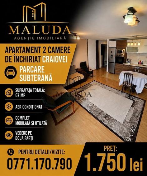Apartament cu 2 camere decomandat, mobilat în Craiovei