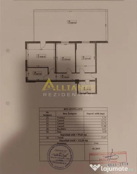 Apartament cu 3 camere decomandat, mobilat în Brâncoveanu