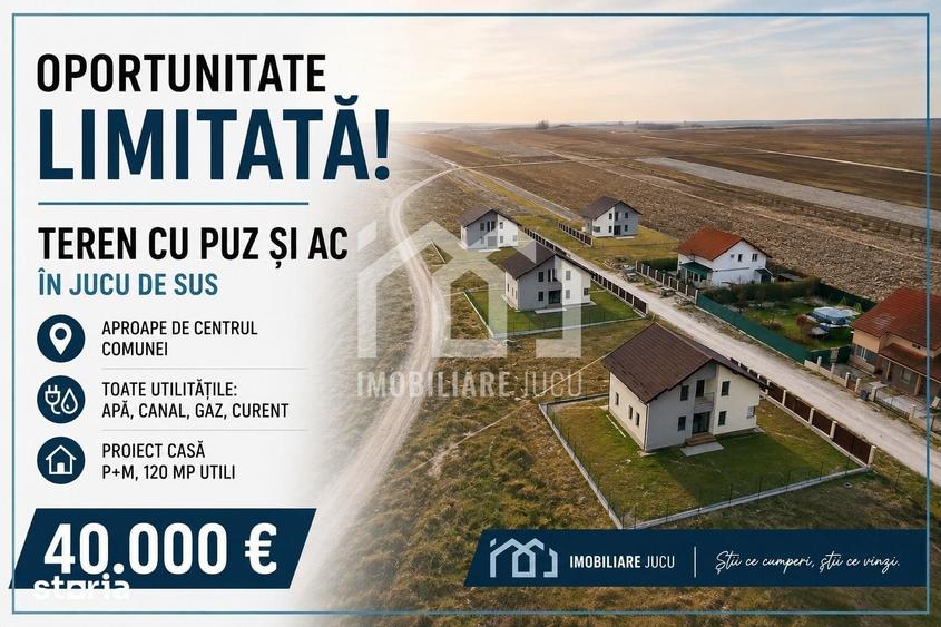Teren de 400 mp, în Jucu