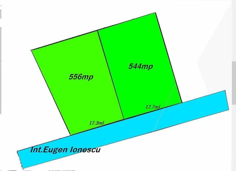 Teren Construcții intravilan de 1213 mp, în Nord-Vest