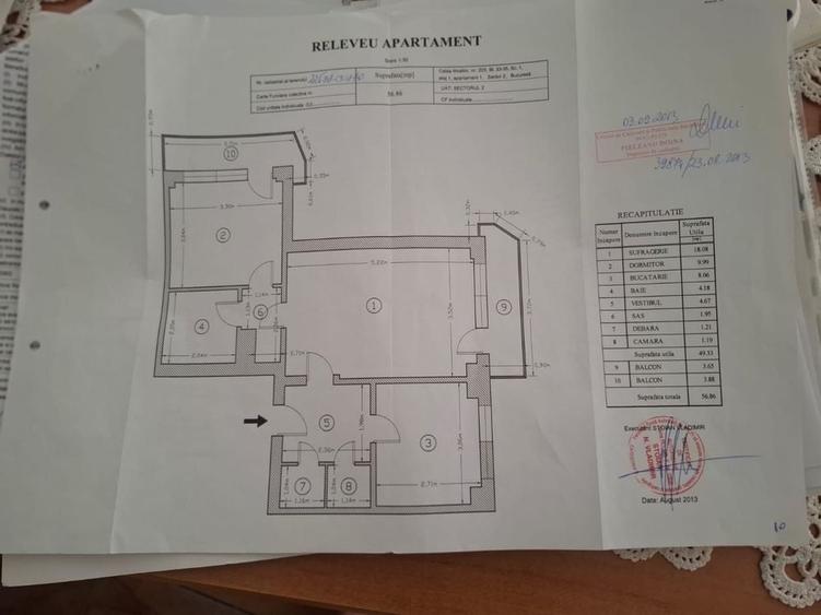 Apartament cu 2 camere semidecomandat în Moșilor