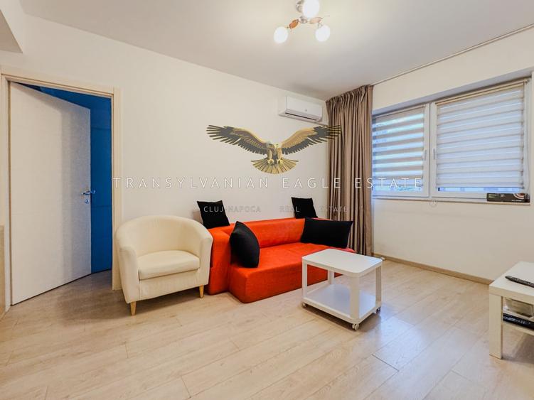 Apartament cu 2 camere semidecomandat, mobilat în Între Lacuri