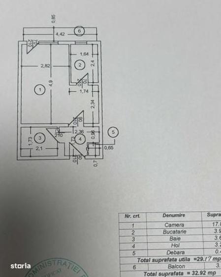 Garsonieră semidecomandată în Rahova