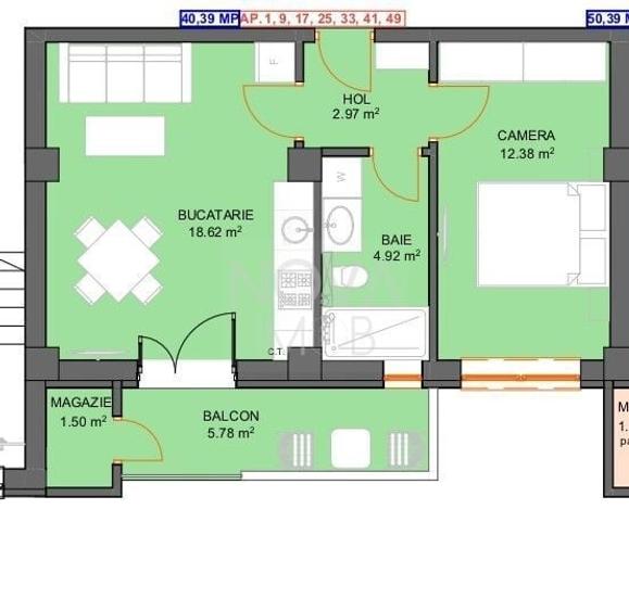 Apartamente - tip studio - Str. Doamna Stanca - 1