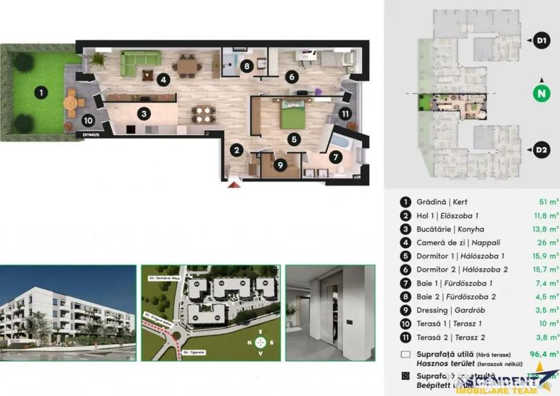 Apartament cu 3 camere decomandat în Central