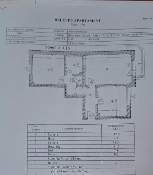 Apartament cu 2 camere decomandat în Exterior Vest