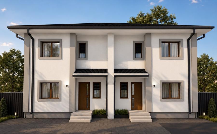 Duplex cu 4 camere cu Canalizare în Moșnița Nouă