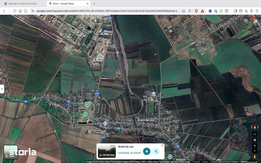Teren de 9950 mp, în Brazi