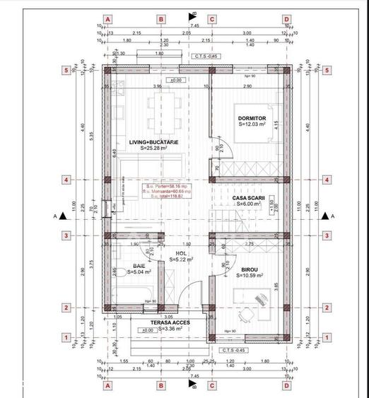 Casă cu 3 camere în Calea Urseni