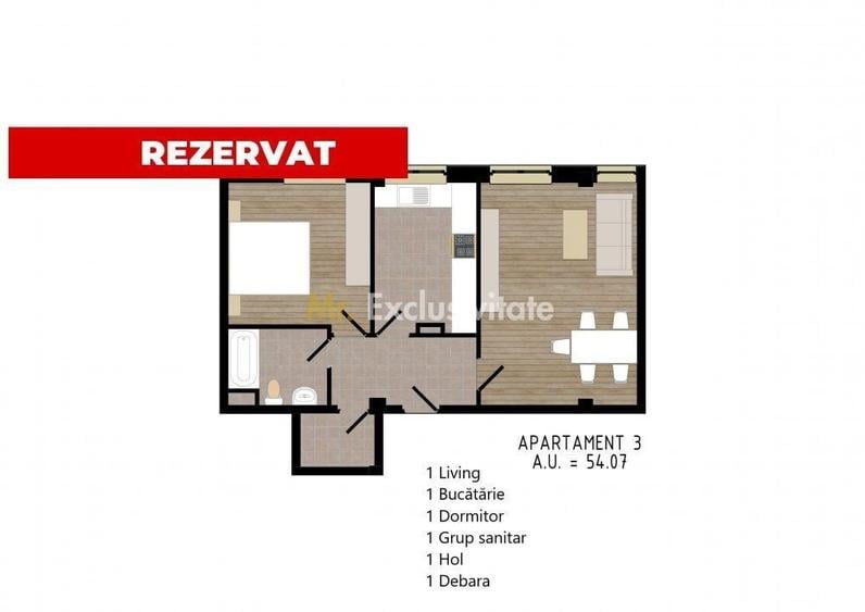 Apartament cu 2 camere în Central