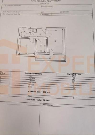 Apartament 2 Camere de Vânzare in zona Tomis Nord - Cireșica | Decomandat - 1